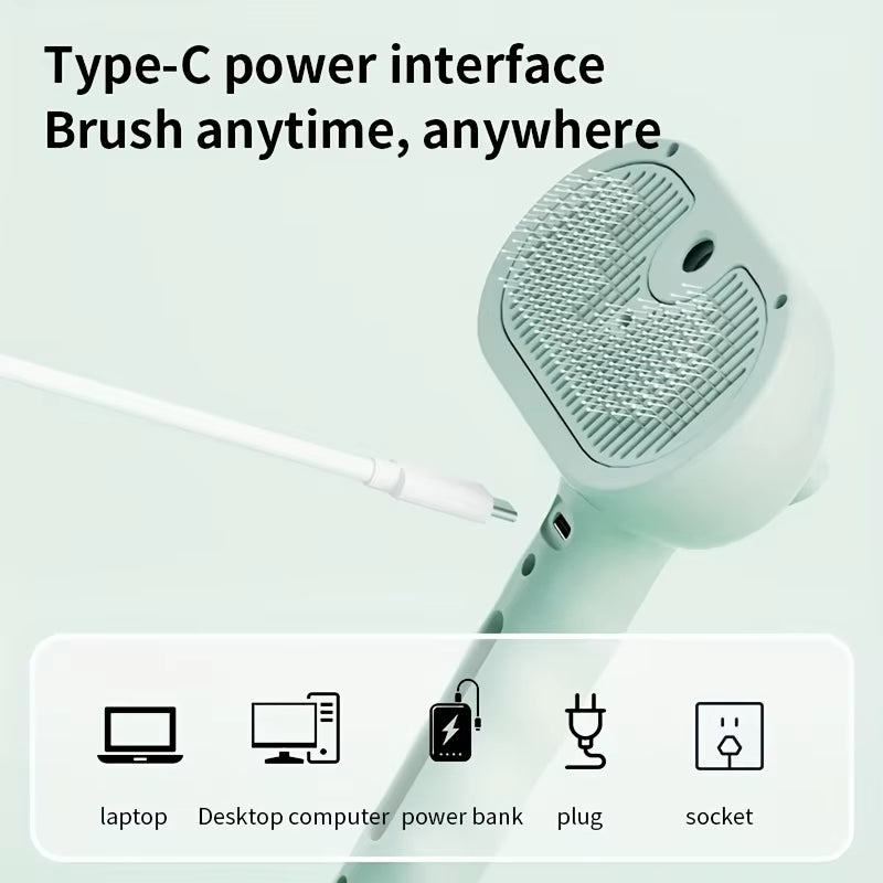 Escova vaporizadora verde 🐾💚