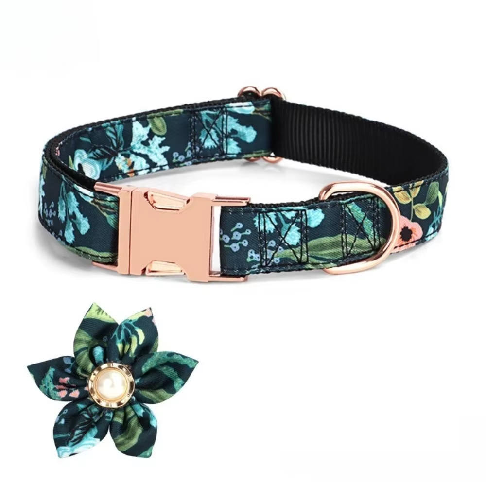 Coleira Floral Noite 🌙🌿