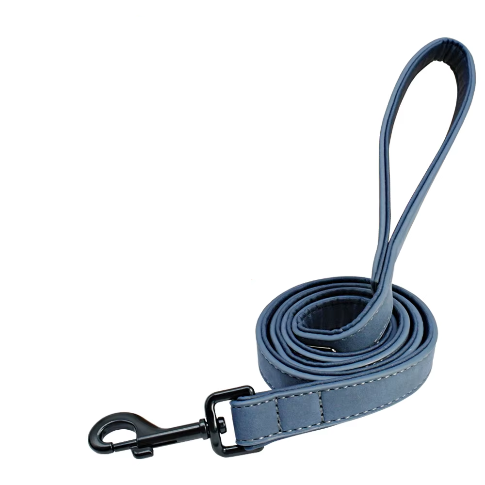 Trela de corda de couro azul 💙