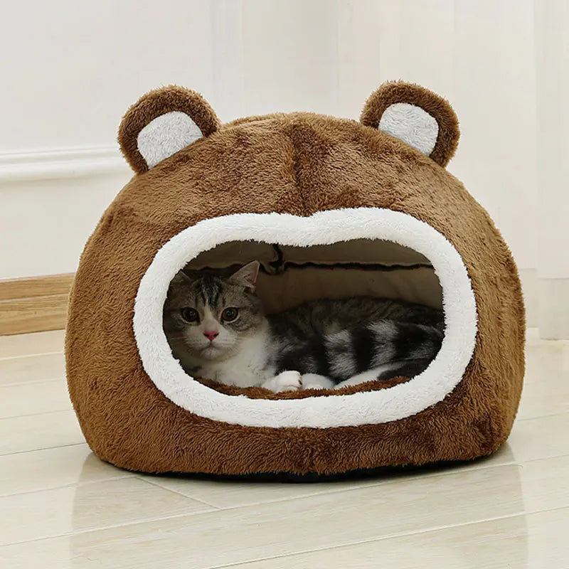 Iglu castanho para gatos 🐾🤎