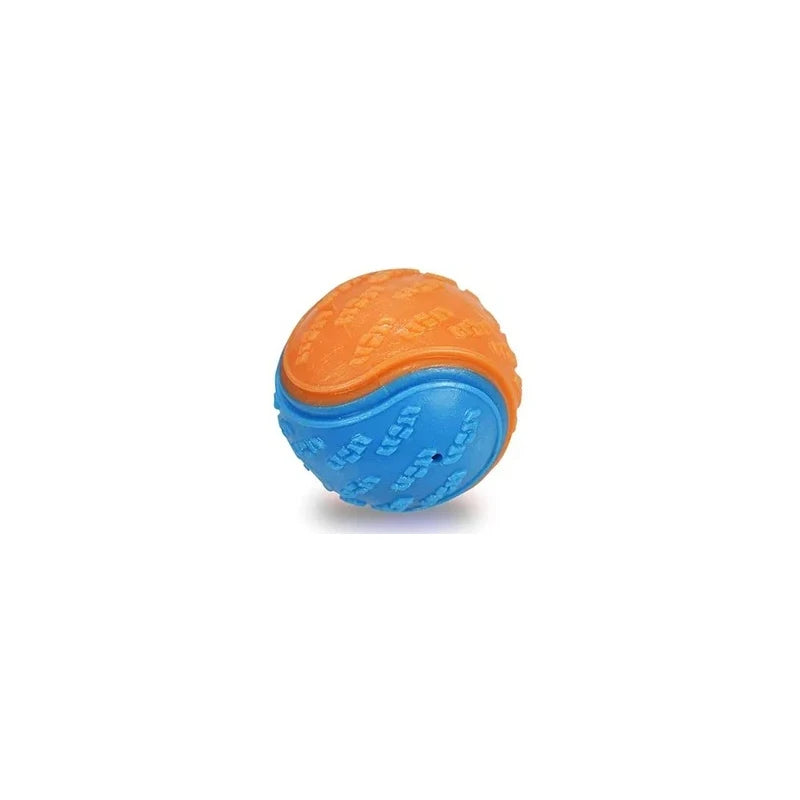 Bola de borracha laranja e azul 🧡💙