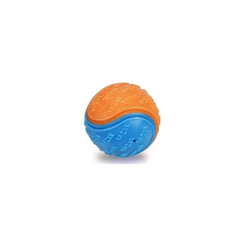 Bola de borracha laranja e azul 🧡💙