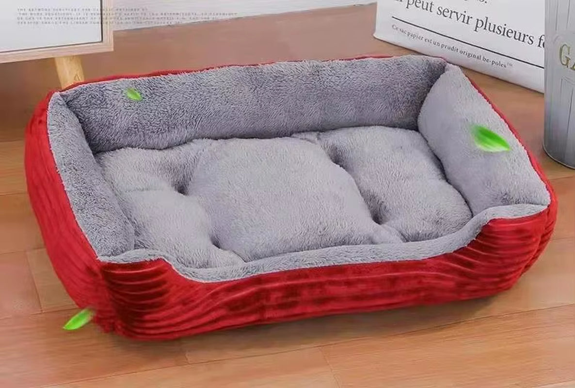 Cama vermelha e cinzenta para cão ❤️🐶