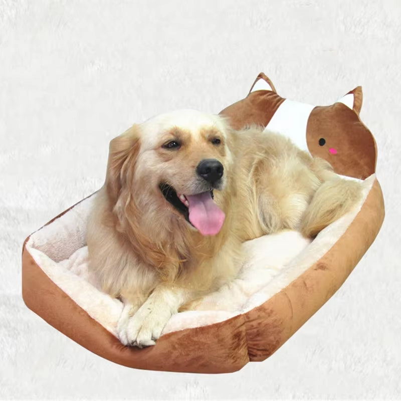 Cama fofa castanha para cão 🐶🤎